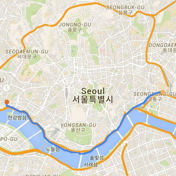 From Hanyang University to Hongik University alongside the Han River